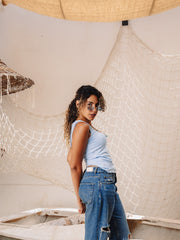 Load image into Gallery viewer, Blue Sleeveless Top