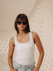 Load image into Gallery viewer, White Sleeveless Top