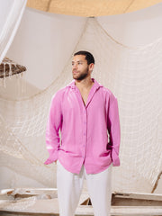 Load image into Gallery viewer, Orchid Men Linen Shirt