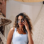 Load image into Gallery viewer, Blue Crop Top
