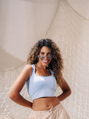 Load image into Gallery viewer, Blue Crop Top
