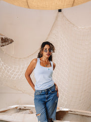 Load image into Gallery viewer, Blue Sleeveless Top
