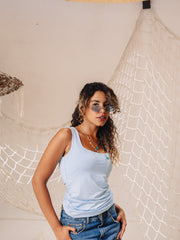 Load image into Gallery viewer, Blue Sleeveless Top
