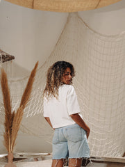 Load image into Gallery viewer, Off White Crop Oversized
