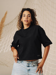 Load image into Gallery viewer, Black Crop Oversized
