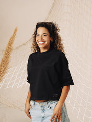 Load image into Gallery viewer, Black Crop Oversized
