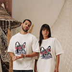 Load image into Gallery viewer, Crown Flowers Off White T-Shirt
