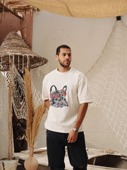 Load image into Gallery viewer, Crown Flowers Off White T-Shirt
