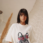 Load image into Gallery viewer, Crown Flowers Off White T-Shirt
