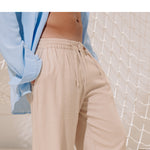 Load image into Gallery viewer, Men Beige Linen Pants

