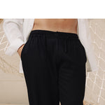 Load image into Gallery viewer, Men Black Linen Pants
