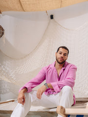 Load image into Gallery viewer, Orchid Men Linen Shirt
