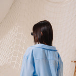 Load image into Gallery viewer, Blue Women Linen Shirt
